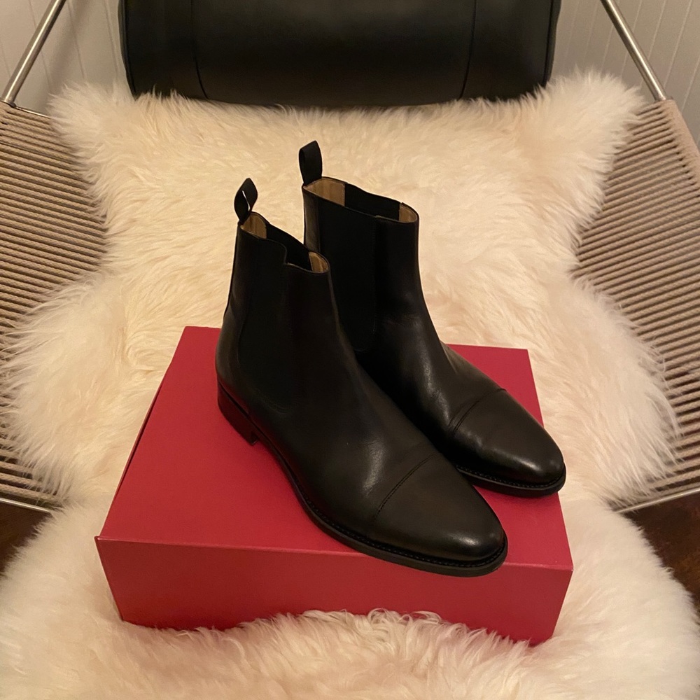 SCAROSSO MICHELANGELO NERO CHELSEA BOOTS